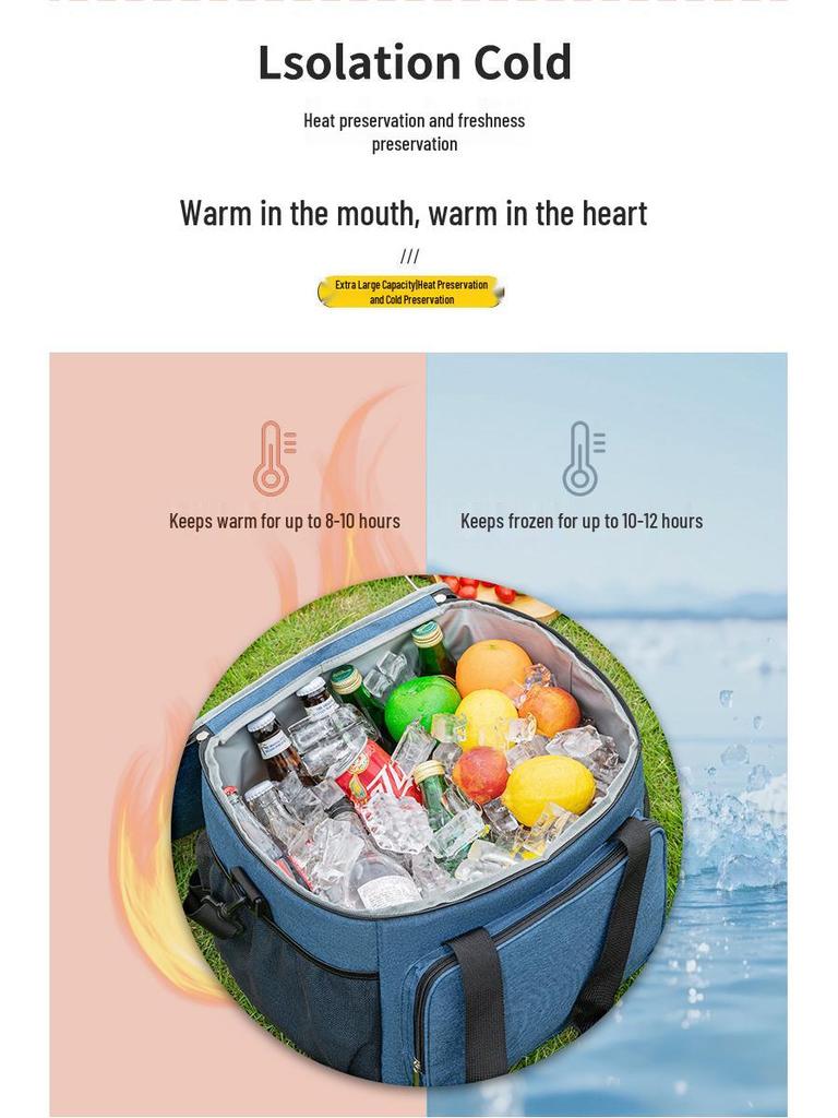 Large Capacity Insulated Takeaway Box for Outdoor Vending and Picnics