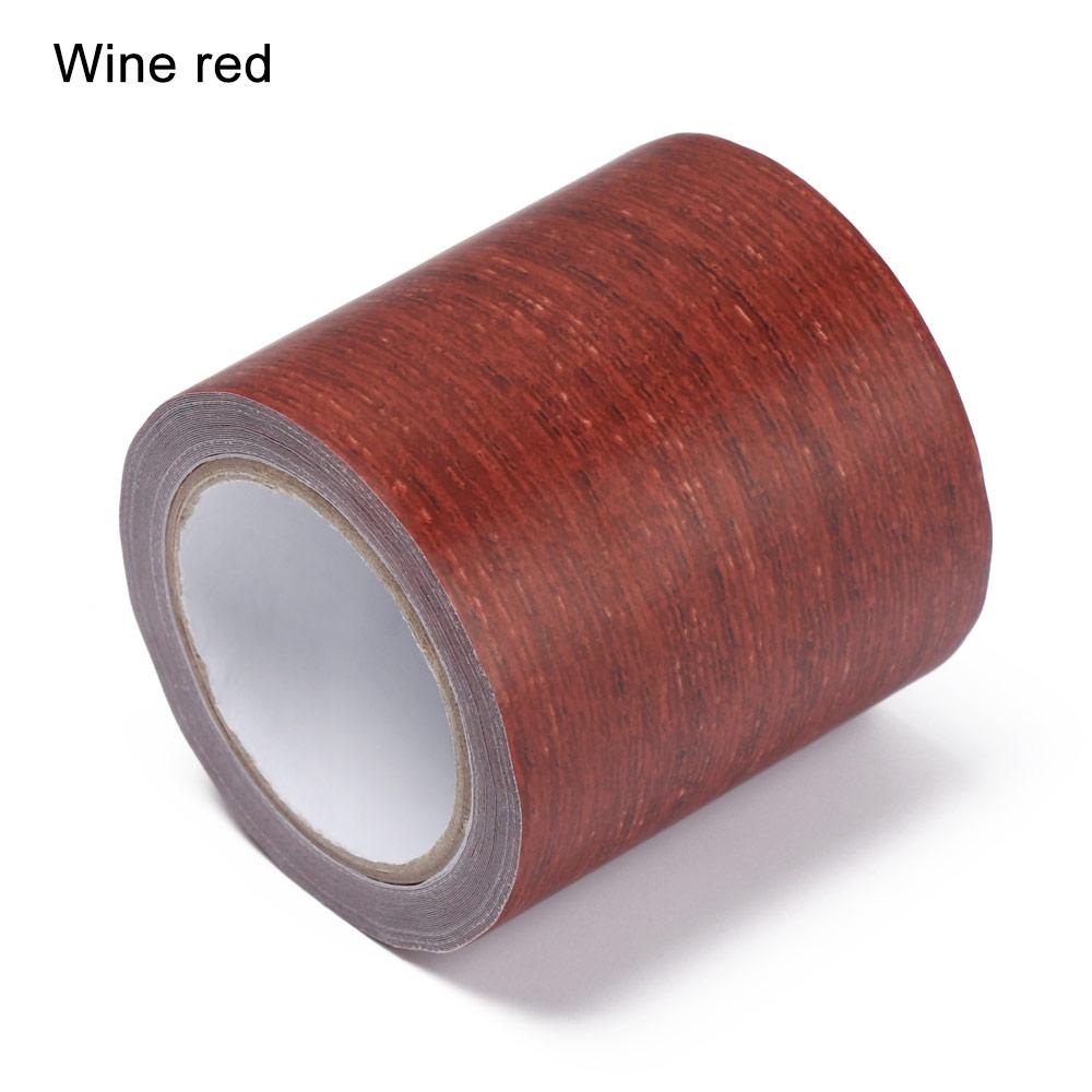 5M/Roll Furniture Adhensive Duct Tape Realistic Wood Grain Repair Renovation Skirting Line Floor Sticker Home Decor Accessories