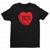 Pizza Candy Heart Tshirt Funny Pizza Lovers Valentines Day Relationship T Shirt Men Women Summer Fashion Casual Crewneck T-shirt