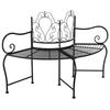 Tree Trunk Bench - 150 Cm - Black - Steel - Weather Resistant