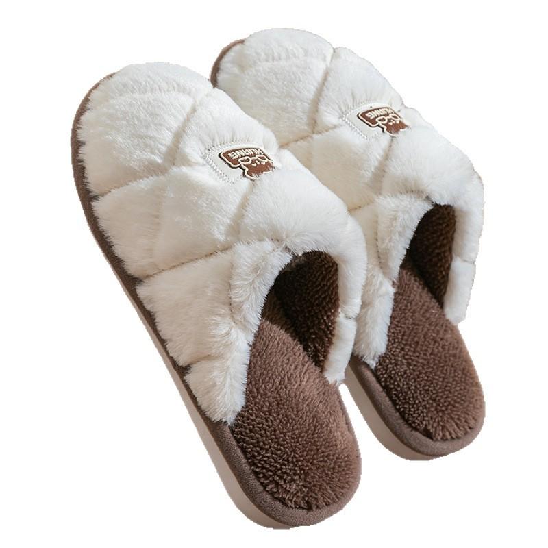 Cixi cotton slippers women winter spring and autumn home use indoor warm non-slip home Cixi winter plush men