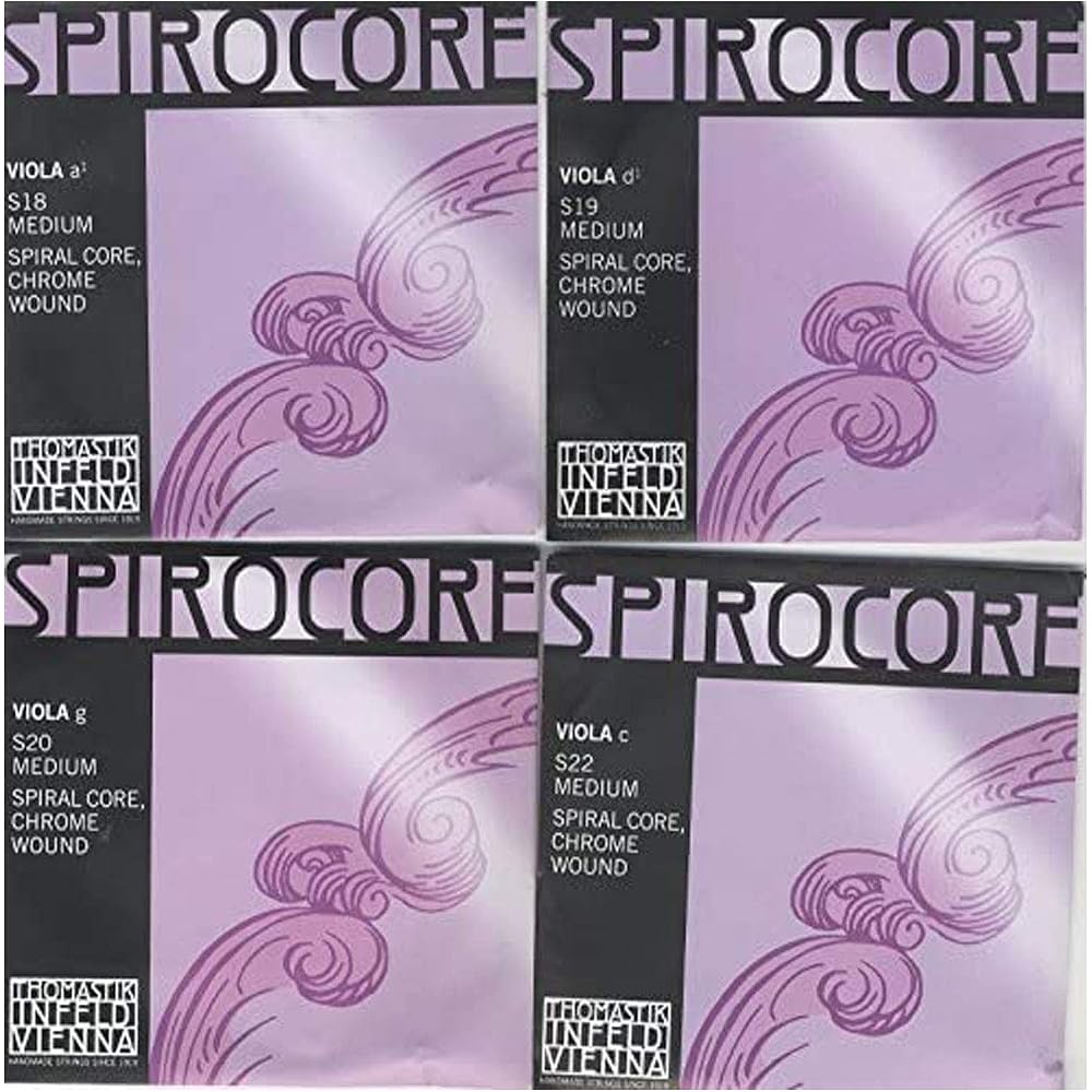 Spirocore Viola Strings, A, D, G, and C Strings, 4/4 Set (Set includes S18, S19, S20, S22)