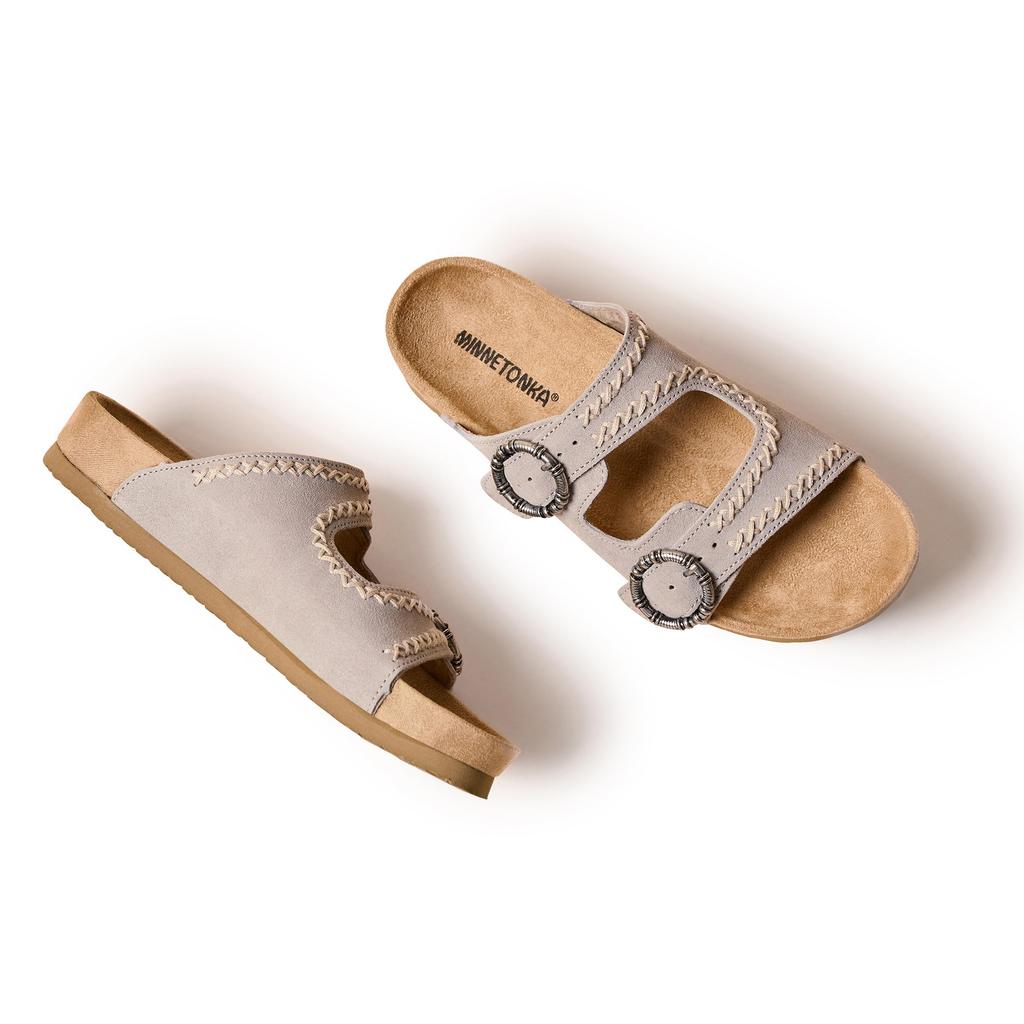 Minnetonka Georgine Classic Simply Cm Women's Sandals, Taupe, 24.0