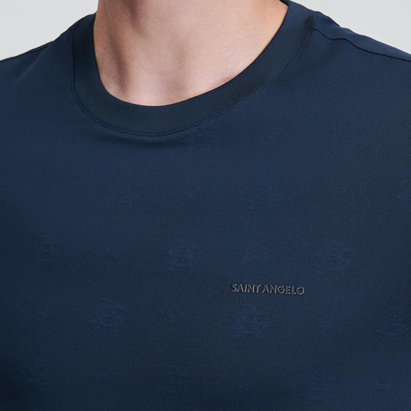 Baoxiniao Men's Round Neck Jacquard Short Sleeve T-Shirt