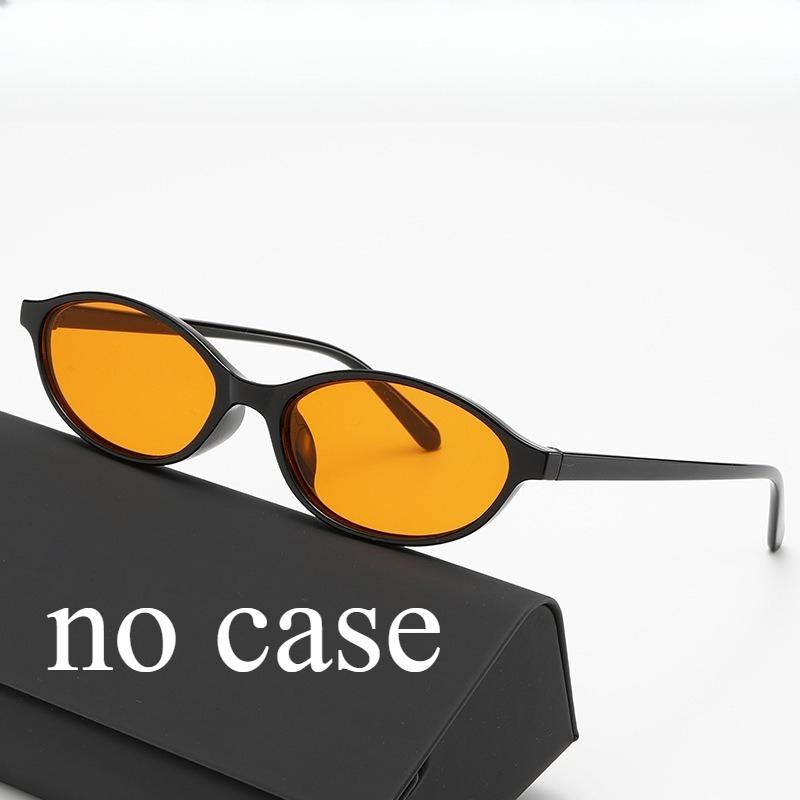 Retro Personality Small Frame Oval Sunglasses, Artistic Style Sunglasses, Trendy Sunglasses