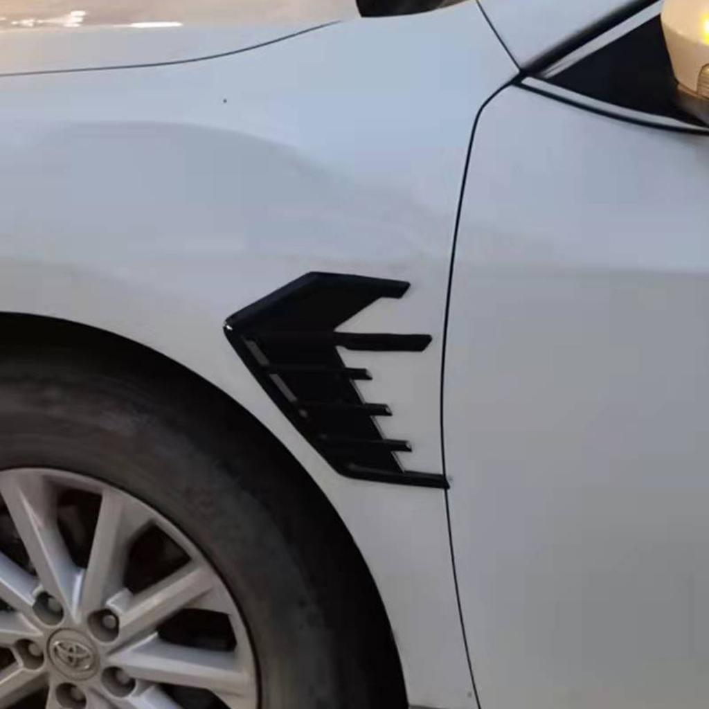 Universal 2pcs Car Fender Side Vents Decor Air Flow Intake Hole Grille Spoiler DIY Style Car Air Flow Intake Vent Hood
