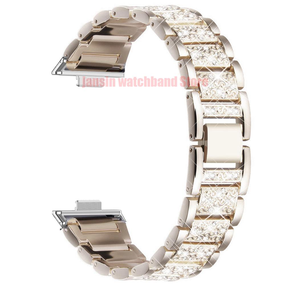 

Diamond Women Bracelet for Huawei Watch Fit 5 4 3 Stainless Steel Band Watchband Stylish Strap for Huawei Fit5Pro Fit4Pro Correa бежевий