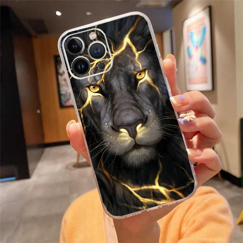 Phone Case For iphone 17ProMax Air 16 15 14 13 Pro Max 15 16 Pro 15Plus Fashion Tiger Lion