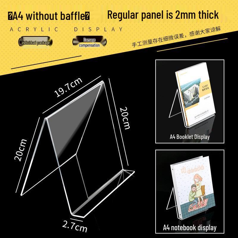 Transparent Acrylic Book Stand and Display Holder