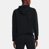 Under Armour Rival Mesh Logo Fleece Lined Hooded Jacket Women Jackets Black 1365845-001