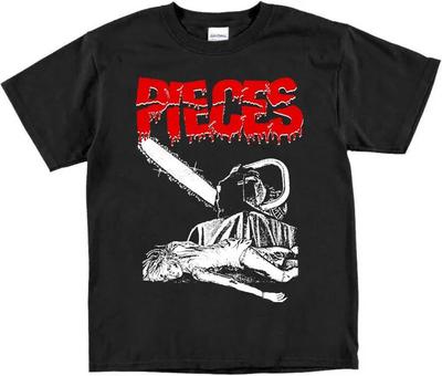 Pieces Horror Movie T Shirt Vintage Halloween 1982 Graphic Slasher Goth Punk Y2K