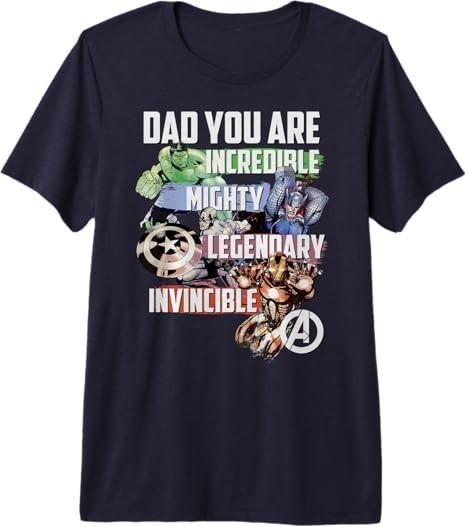Marvel Avengers Dad You Are Incredible Father s Day Premium Tri-blend T- Unisex T-Shirt XXXXL