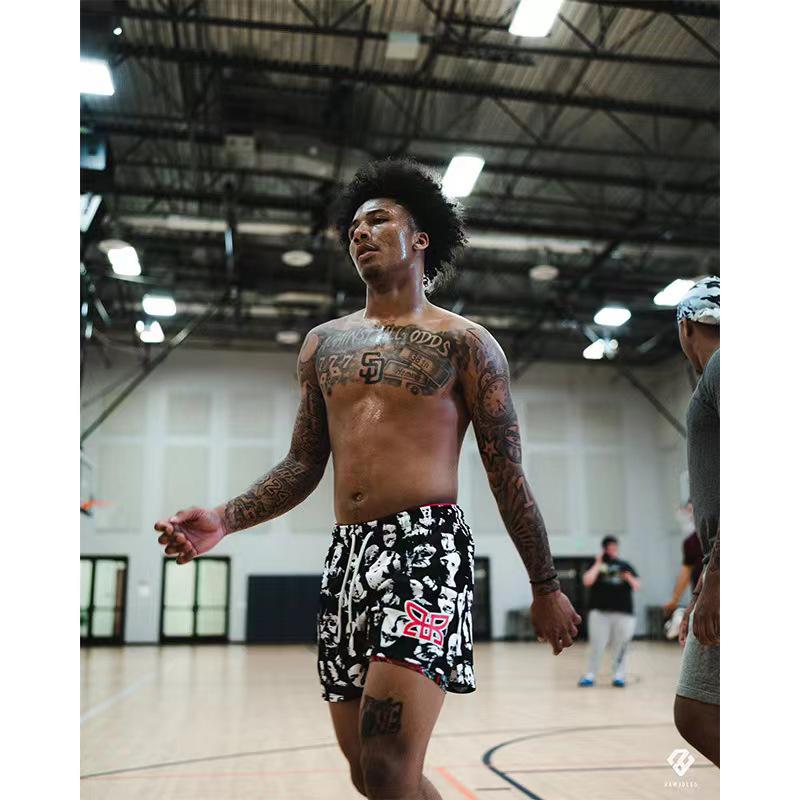Unisex Sommar Trendiga Basketkaraktär Meshshorts - Snabbtorkande, Ovanför Knät, Fyrpunkts Casual Utomhuskläder