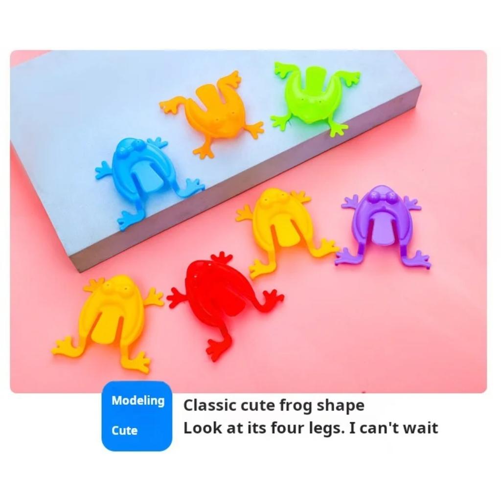 20 pz Rane Saltellanti Monocolore in Plastica, Rane Rimbalzanti, Giocattolo Educativo per Bambini, Regalo per Feste per Bambini, Compleanno