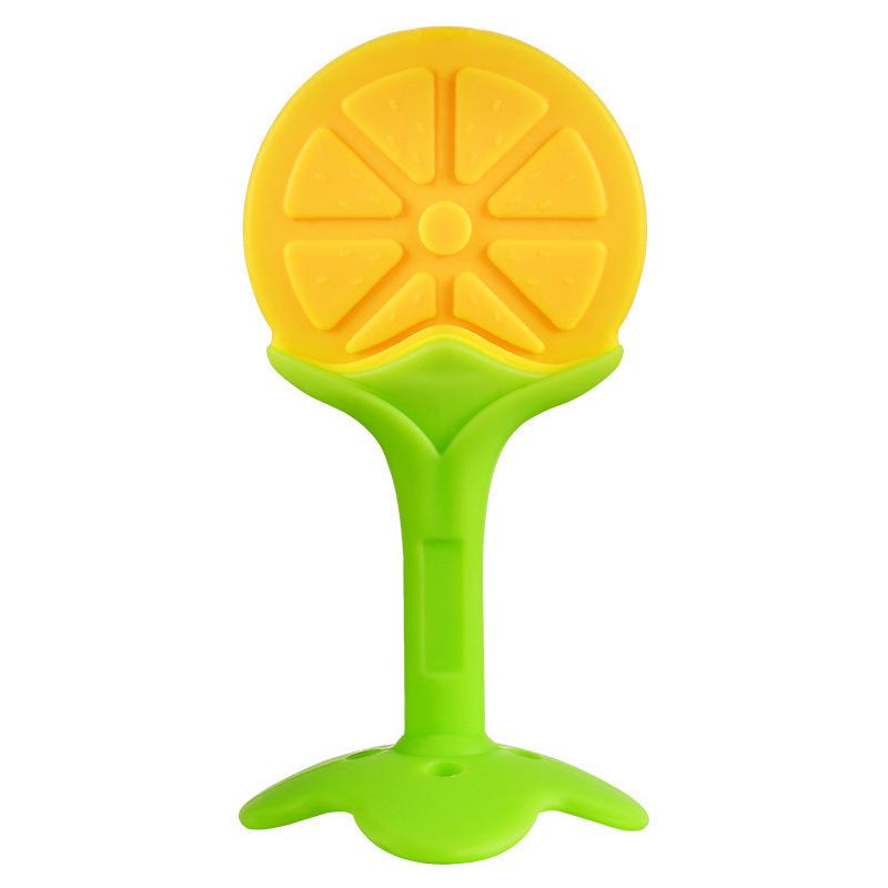 Popular Silicone Banana Teether Toothbrush with Suction Cup - Food Grade Chew Toy for Babies