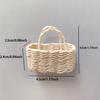 Miniature Basket Handmade Mini Wicker Basket Woven Paper Rattan Basket Dollhouse Ornament Accessories Decoration Easter