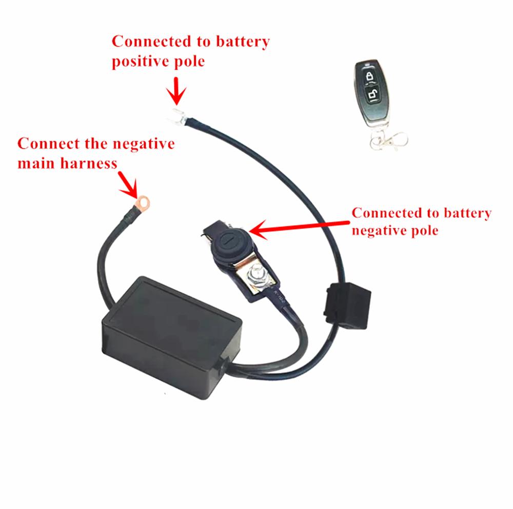 Universal Car Battery Disconnect Kit Wireless Remote Shut Off Master Kill Switch