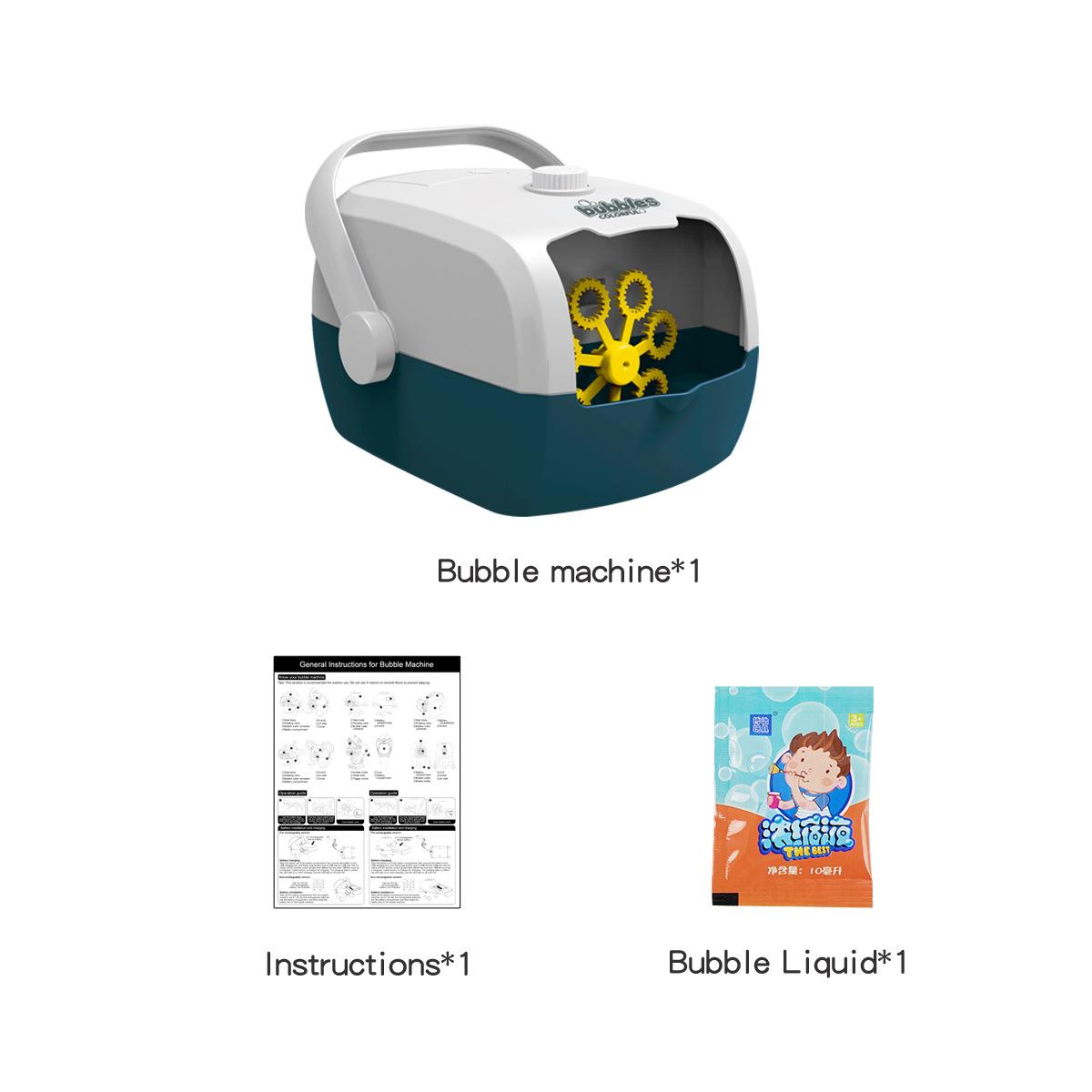 

Безопасная и простая в использовании детская электрическая машина для выдувания пузырей в футляре