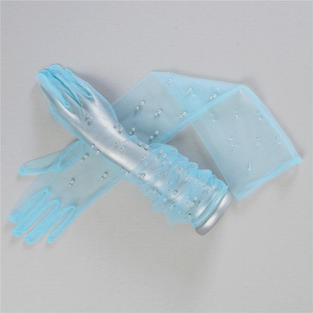 Long Banquet Gloves Mesh Evening Prom Decor New Wedding Bridal Gloves  Clothing Accessories