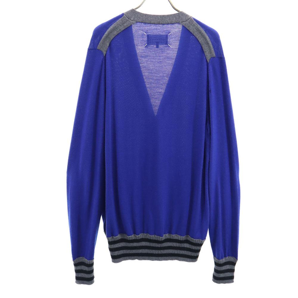 Maison Margiela Wool Long Sleeve V Neck Knit Cardigan 1 Blue Purple 10 Men's Used