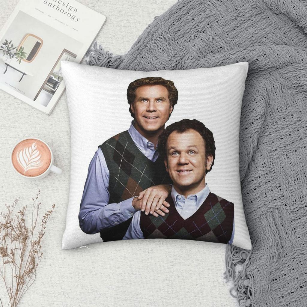 Step Brothers Tv Pillowcase Polyester Linen Velvet Printed Zip Decor Car Cushion Cover 45X45