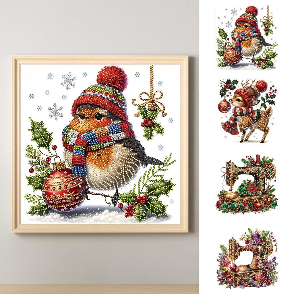 Christmas 5D DIY Diamond Art Painting Kits for Home Wall Decoration Diamond Art Kits DIY Gem Art Diamond Painting Kits 30x30cm