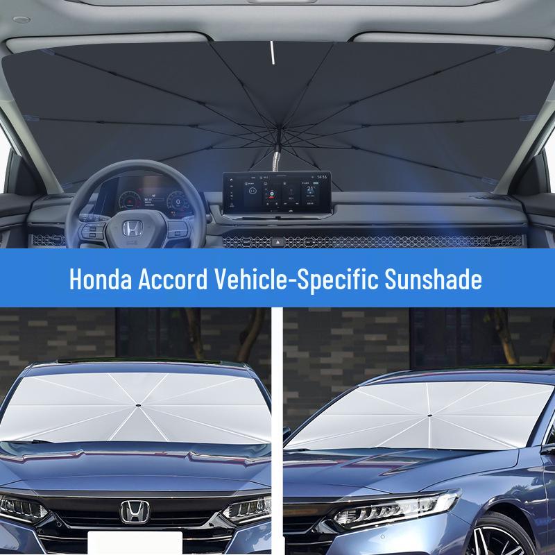 Accord Dedicated Windshield Sunshade - Sun Protection & Heat Insulation Polyester Titanium Silver