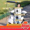 Detachable Electric Vehicle Canopy: Fully Retractable Folding Awning for Motorcycle Sunshade, Windproof, and Rainproof.