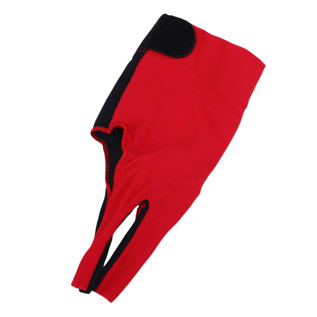 3 Finger Billiard Pool Glove Professional Breathable Anti Slip Right Hand Cue Sport Glove for Men Women Red