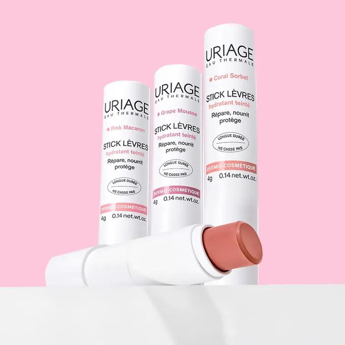 Uriage Stick Levres Colored 4G (3 COLORS) Coral Sorbet