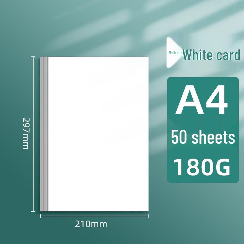 

Папір для малювання Dutch White 4K: Товстий білий картон формату A4 300 г для скрапбукінгу