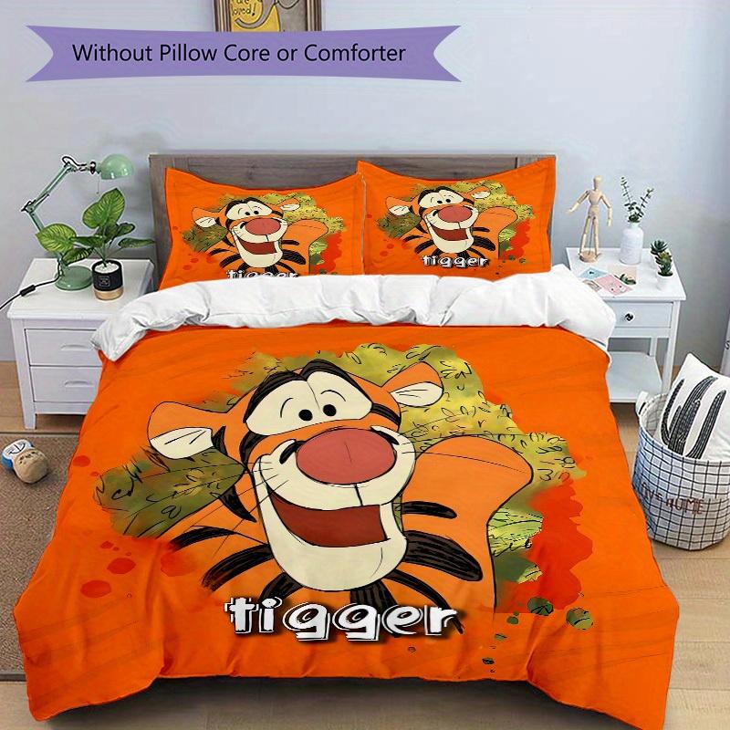 3pcs Tigger Jungle 1 Cover+2 Pillowcases, Pillow Inserts Not Included, Machine Washable, All-Season Use, Teen and Adult Rooms109