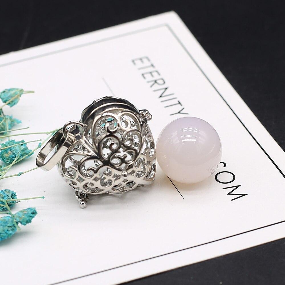 Hi New Necklace Pendant Natural Stone Heart-Shaped Cage Pendant For Jewelry Making DIY Necklace Bracelet Gift Jewelry Accessory