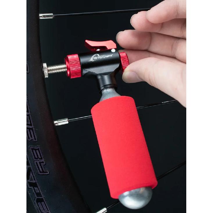 Ctrepower Portable Bicycle Air CO2 Pump Tire Inflator For Schrader & Presta Adapter MTB Road Bike Aluminum Alloy Automatic Pump