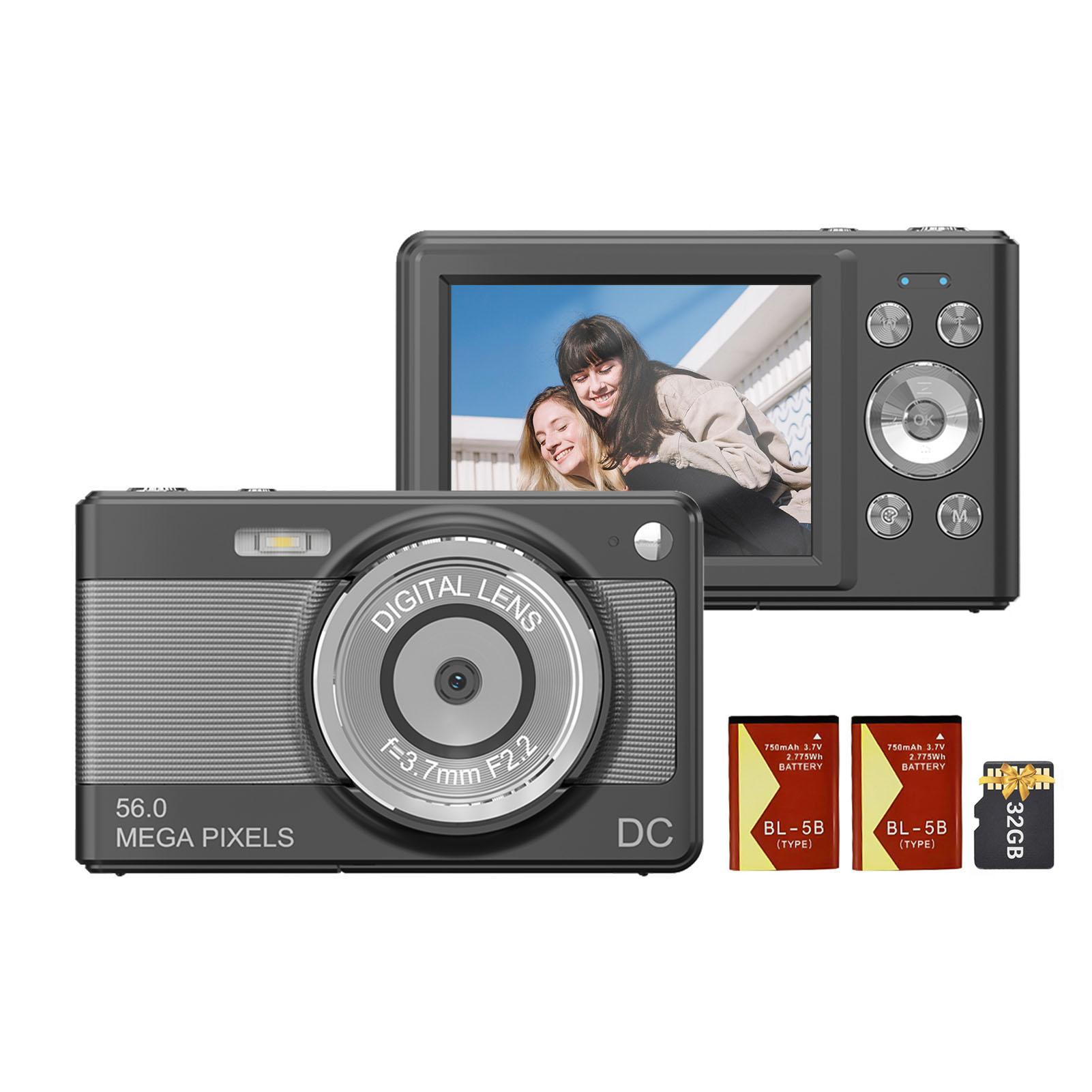 Honor Electronics 1080P digitale camera Digitale videocamera Camcorder 56MP 2,88 inch IPS-scherm 8X digitale zoom AF