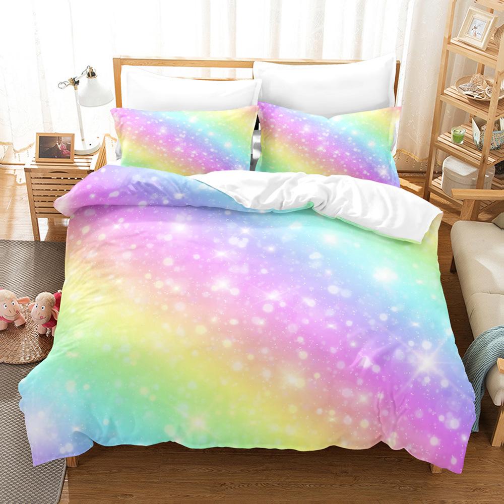 Sanded Art Pattern Three-Piece Digital Printing Bedding