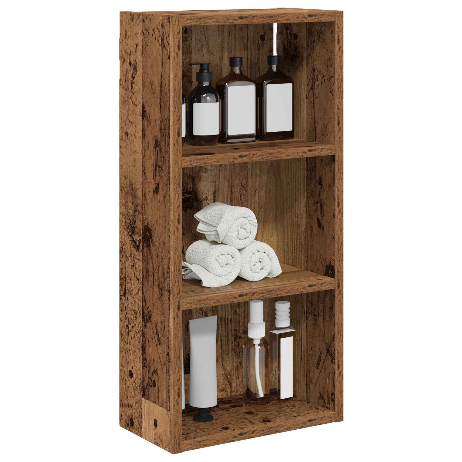 Badezimmer-Wandschrank Rustikales Holzdekor 30 x 16 x 62,5 cm Holzwerkstoff