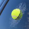 Funny 3D Tennis Ball Car Window Decal - Creative Prank Automotive Sticker for Window Glass