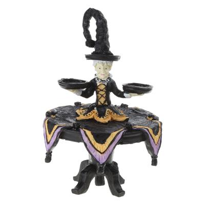 Halloween Witch Display Stand Tray Witch Bowl Holder Resin Witch Tabletop Server Stroage Rack Witch Decorations
