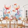 2 Pcs Creative Mermaid Tail Coral Seaweed Bedroom Living Room Background Landscaping Decoration Wall Stickers