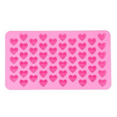 DIY Silicone Mold 55 Lattices Heart Chocolate Mold Ice Cube Tray Biscuit Candy Mold