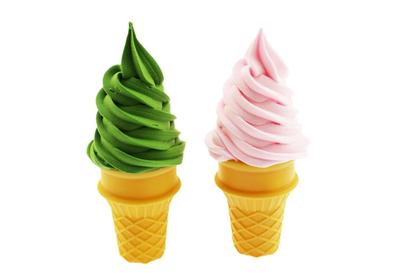 Speed Mao Helado Soft Serve Realista Juego de Comida de 2 y Muestras, (Rosa Verde)