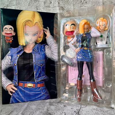 Dragon Ball Android 18 and Krillin Anime Figure Model Ornament.
