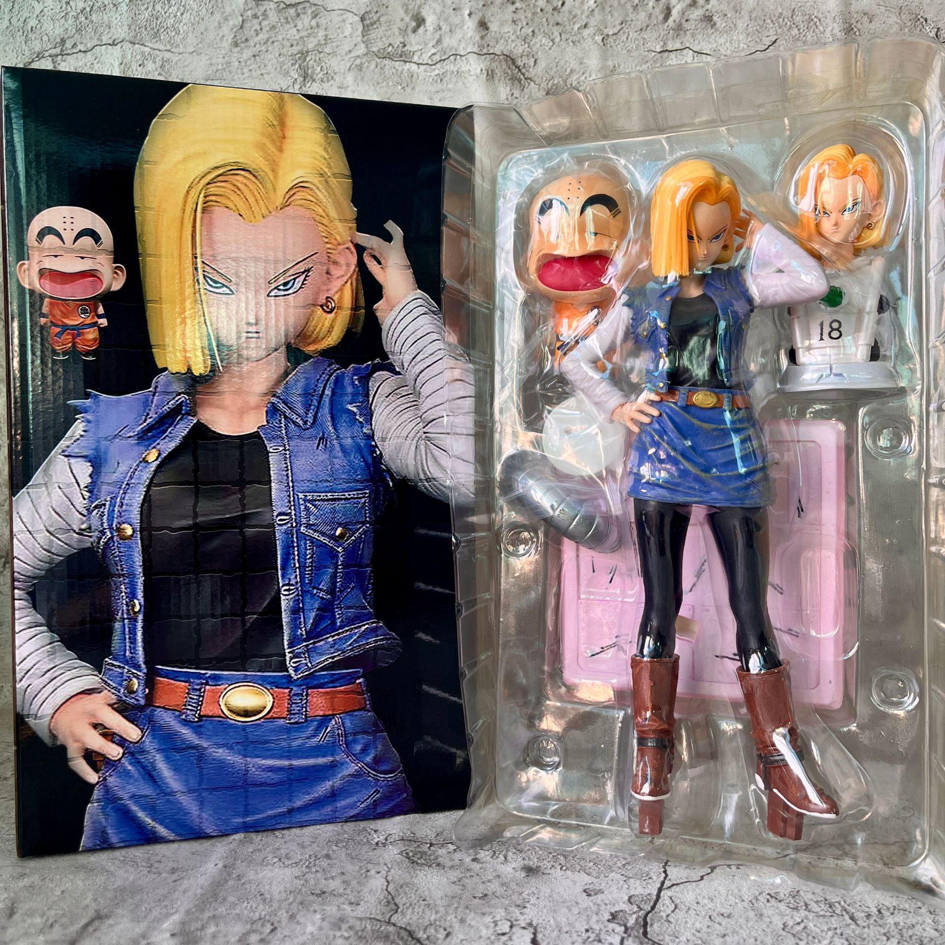 

Dragon Ball Android 18 та Krillin Аніме Фігурка Модель Прикраса. Height approx. 28.5cm