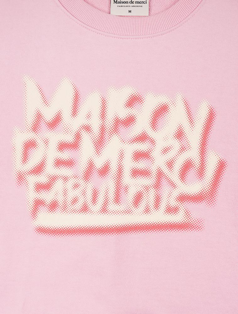 LA MAISON STUDIO Women'S Two-Tone Broken Logo Crop Sweatshirt Pink (Fce1Ts301W)