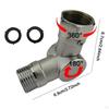 180° 360° Adjustable Metal Swivel Connector Garden Hose Adapter Fittings Sturdy Anti Kinking