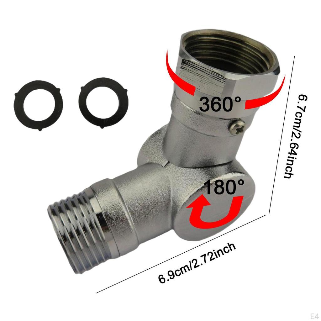 180° 360° Adjustable Metal Swivel Connector Garden Hose Adapter Fittings Sturdy Anti Kinking