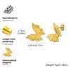 Fashion Stainless Steel Butterfly Earrings,18K Gold Plated Waterproof Earrings for Women,New Trendy Charm Jewelry Gift