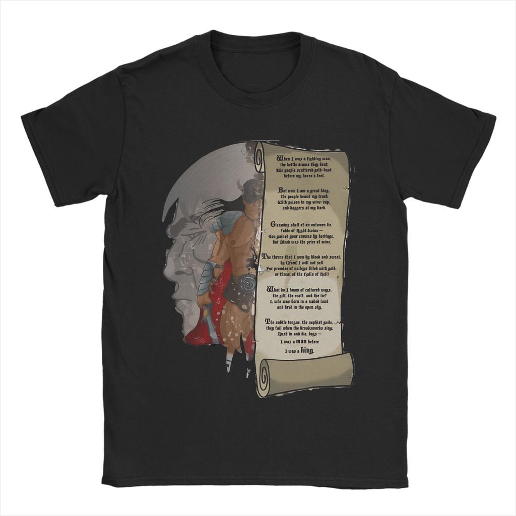 Conan Der Barbar T-Shirts für Unisex Baumwolle Kreatives T-Shirt Rundhals T-Shirts Kurzarm Kleidung Große Größen