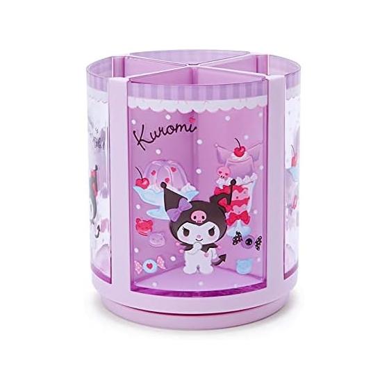 Sanrio (SANRIO) Sanrio Pen Stand Purple Purple Plastic Kuromi Kuromi-chan KUROMI 360 Degree Rotation Pen Stand Pen Holder Cosmetic Makeup Brush Tulle